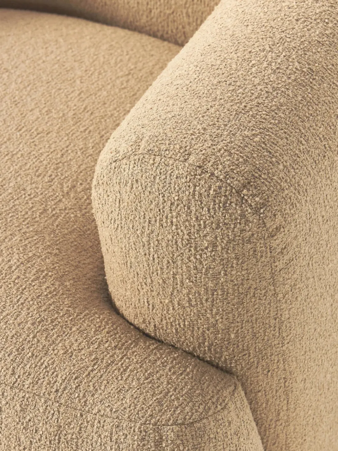 Sillón en tejido bouclé Sofia