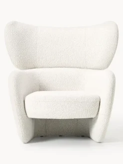 Sillón en tejido bouclé Teyvat