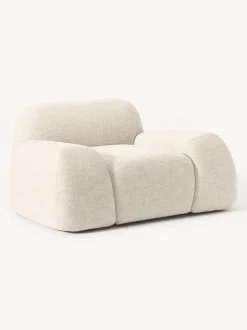 Sillón en tejido bouclé Wolke