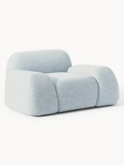 Sillón en tejido bouclé Wolke