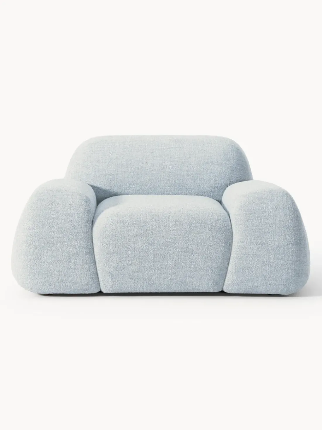Sillón en tejido bouclé Wolke