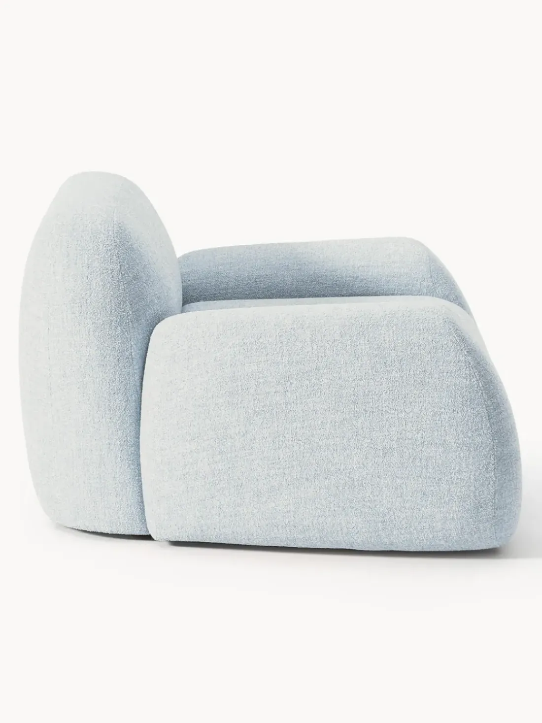 Sillón en tejido bouclé Wolke