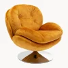 Sillón giratorio de terciopelo Cosy