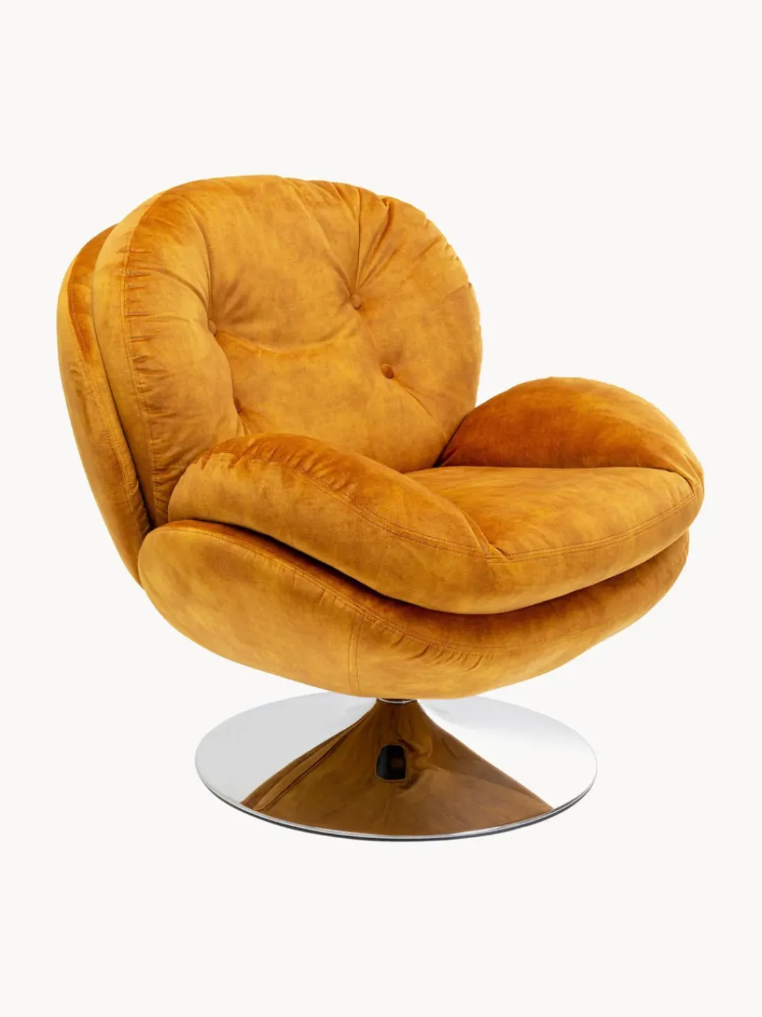 Sillón giratorio de terciopelo Cosy