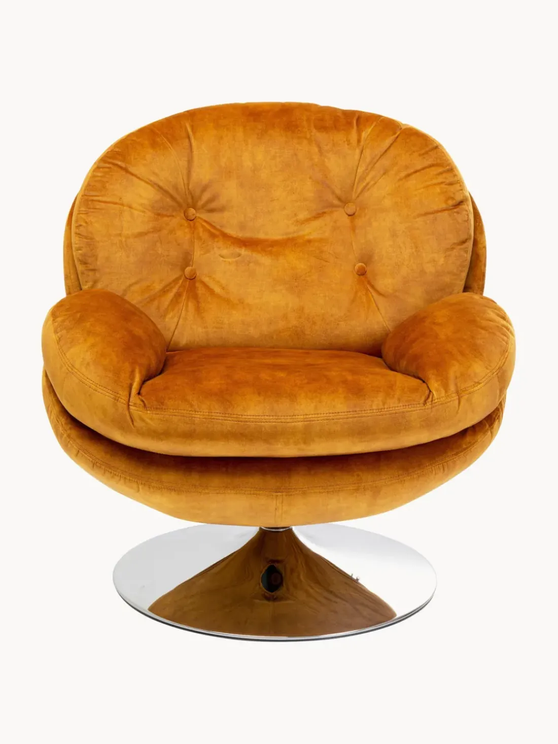 Sillón giratorio de terciopelo Cosy