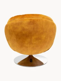 Sillón giratorio de terciopelo Cosy