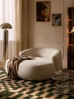 Sillón grande en tejido bouclé Sofia