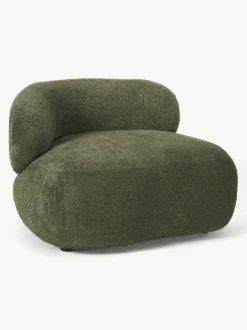 Sillón lounge de borreguillo bouclé Alba