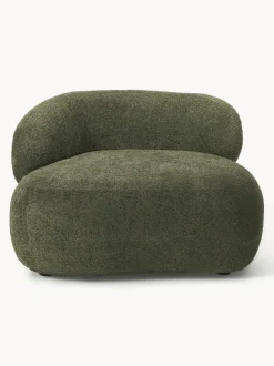 Sillón lounge de borreguillo bouclé Alba