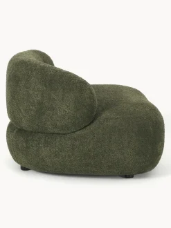 Sillón lounge de borreguillo bouclé Alba