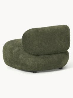 Sillón lounge de borreguillo bouclé Alba