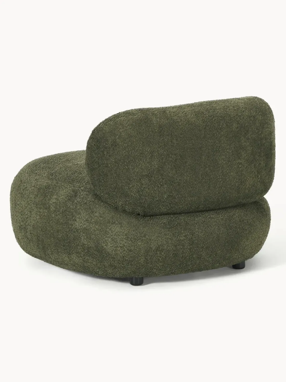 Sillón lounge de borreguillo bouclé Alba