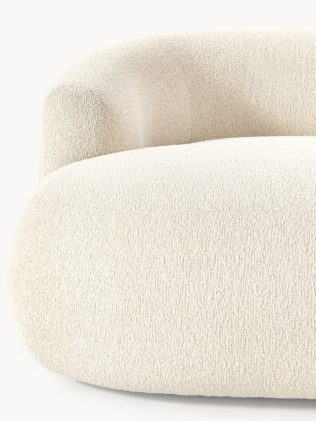 Sillón lounge grande en tejido bouclé Sofia