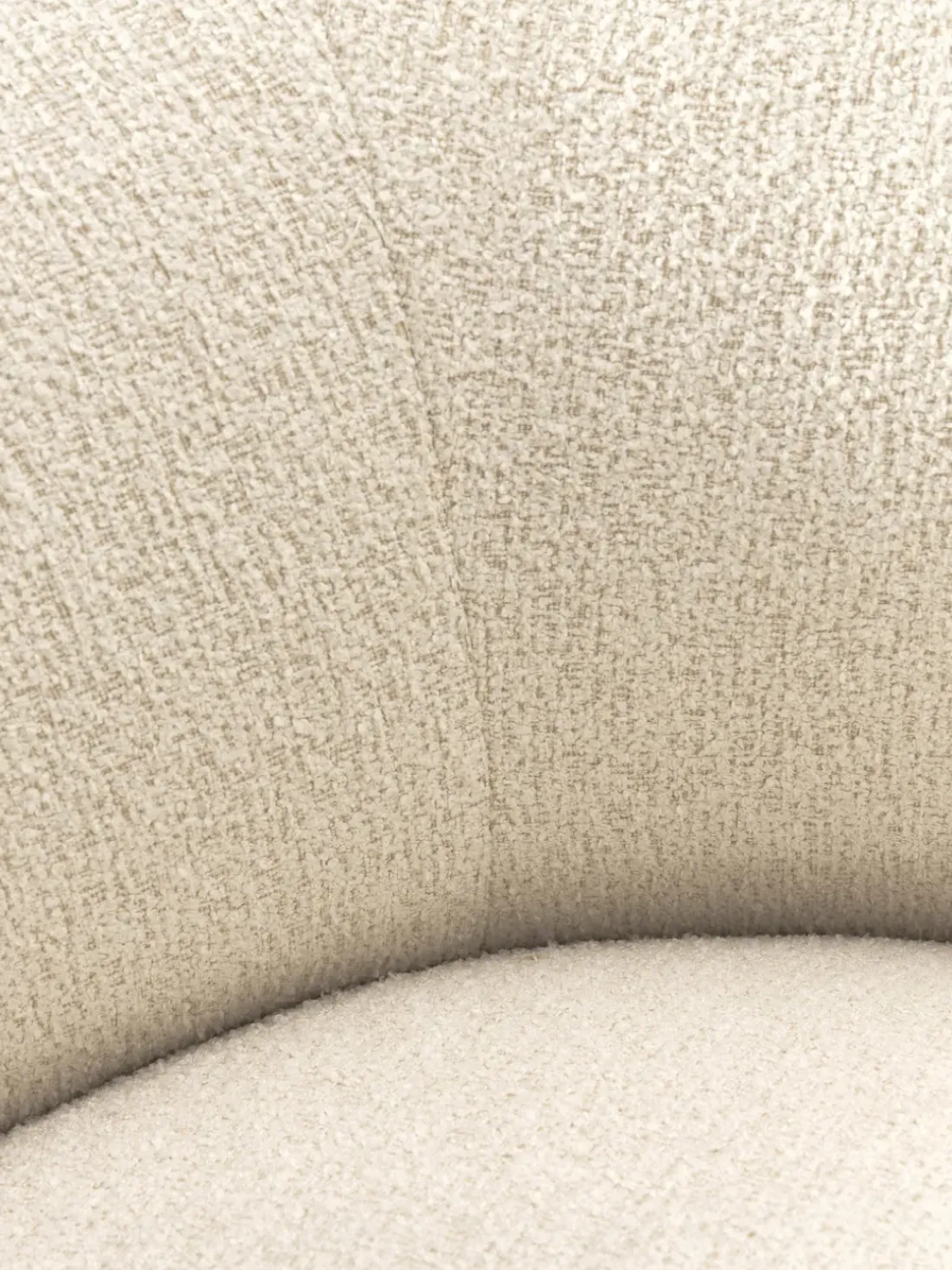 Sillón lounge grande en tejido bouclé Sofia
