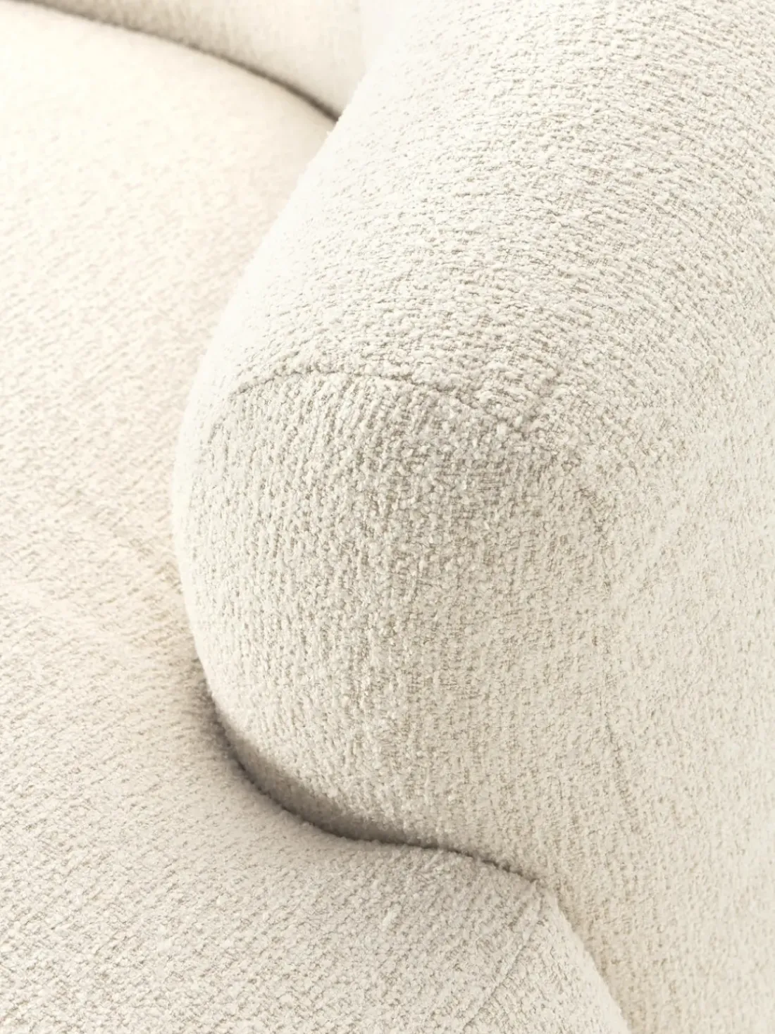 Sillón lounge grande en tejido bouclé Sofia
