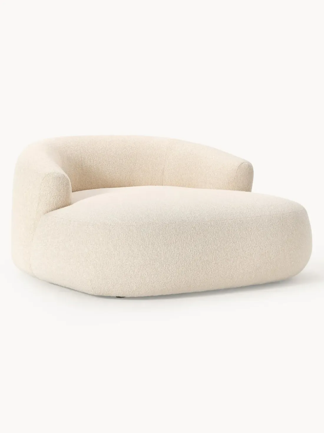 Sillón lounge grande en tejido bouclé Sofia