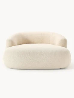 Sillón lounge grande en tejido bouclé Sofia