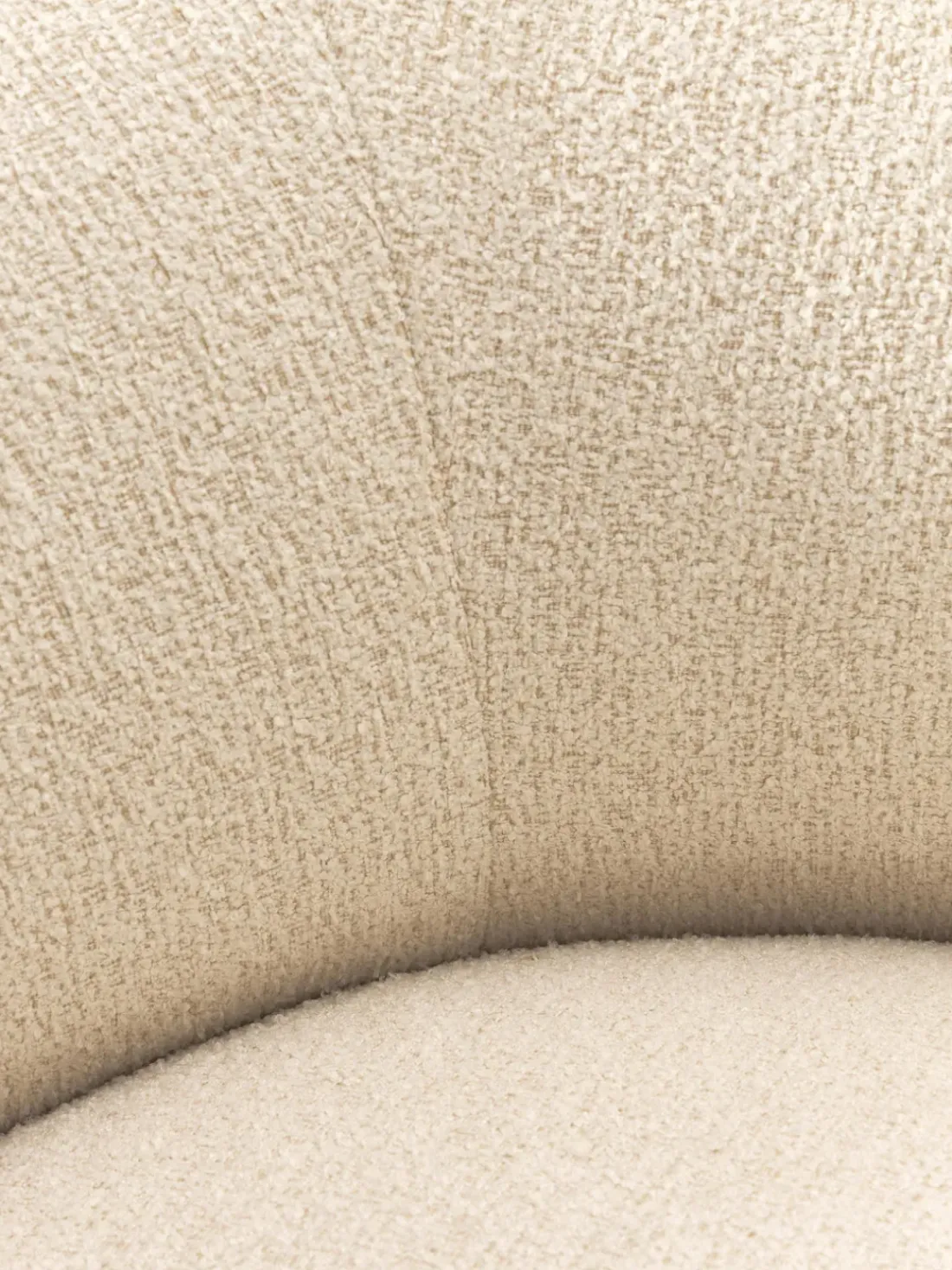 Sillón lounge grande en tejido bouclé Sofia