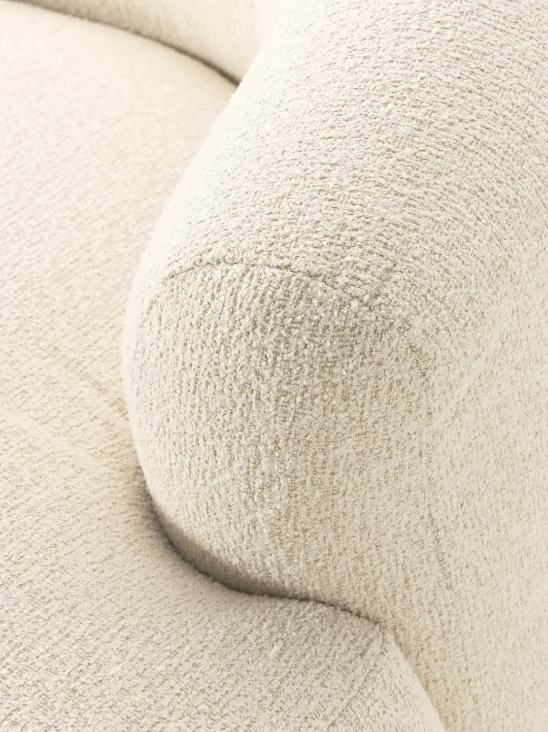 Sillón lounge grande en tejido bouclé Sofia