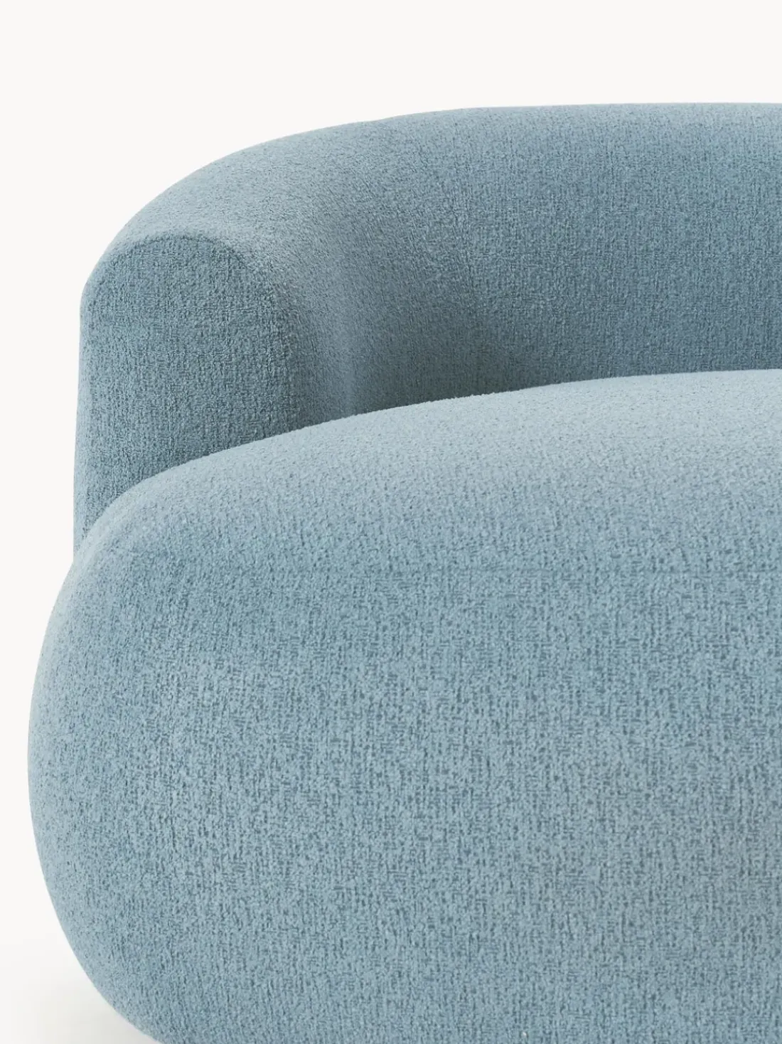 Sillón lounge grande en tejido bouclé Sofia