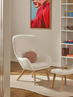 Sillón orejero de borreguillo Wing