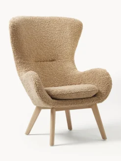 Sillón orejero de borreguillo Wing