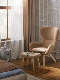 Sillón orejero de borreguillo Wing