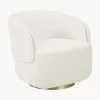 Sillón tapizado en tejido bouclé Irene