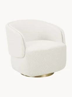 Sillón tapizado en tejido bouclé Irene