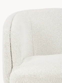 Sillón tapizado en tejido bouclé Irene