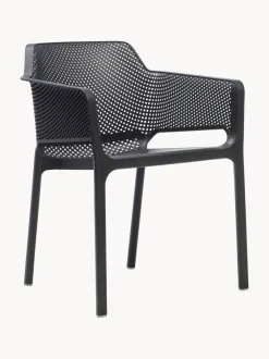 Sillones de jardín apilables con reposabrazos Net, 2 uds.