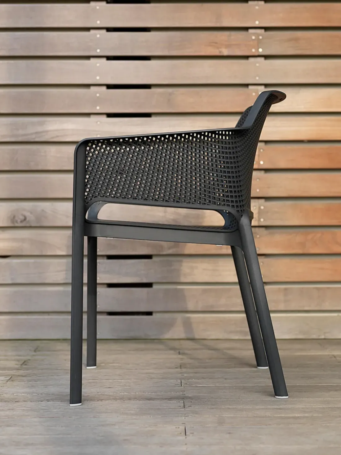 Sillones de jardín apilables con reposabrazos Net, 2 uds.