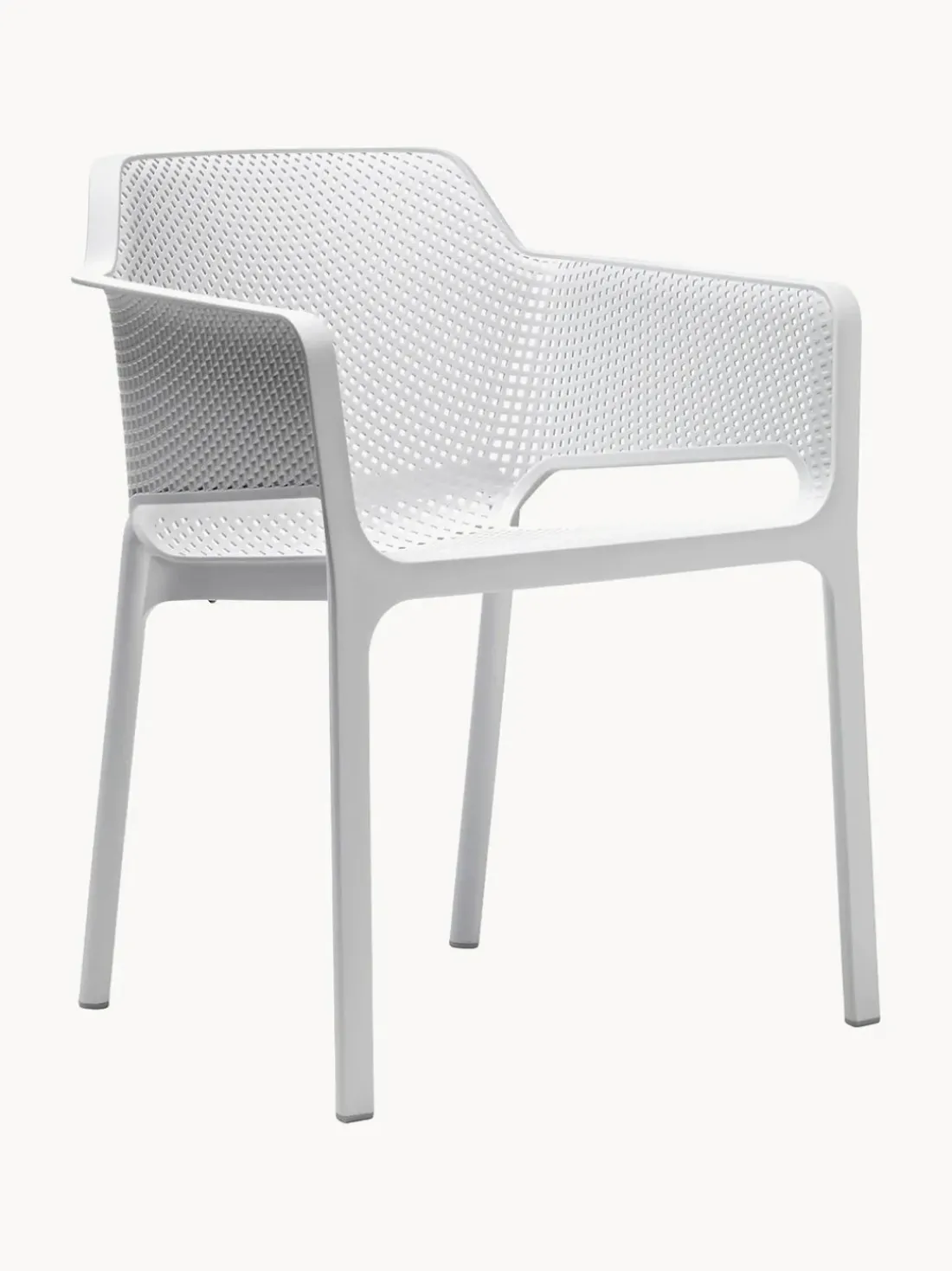 Sillones de jardín apilables con reposabrazos Net, 2 uds.