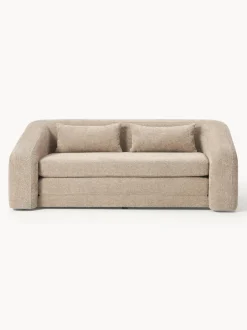 Sofá cama de borreguillo bouclé Eliot (2 plazas)
