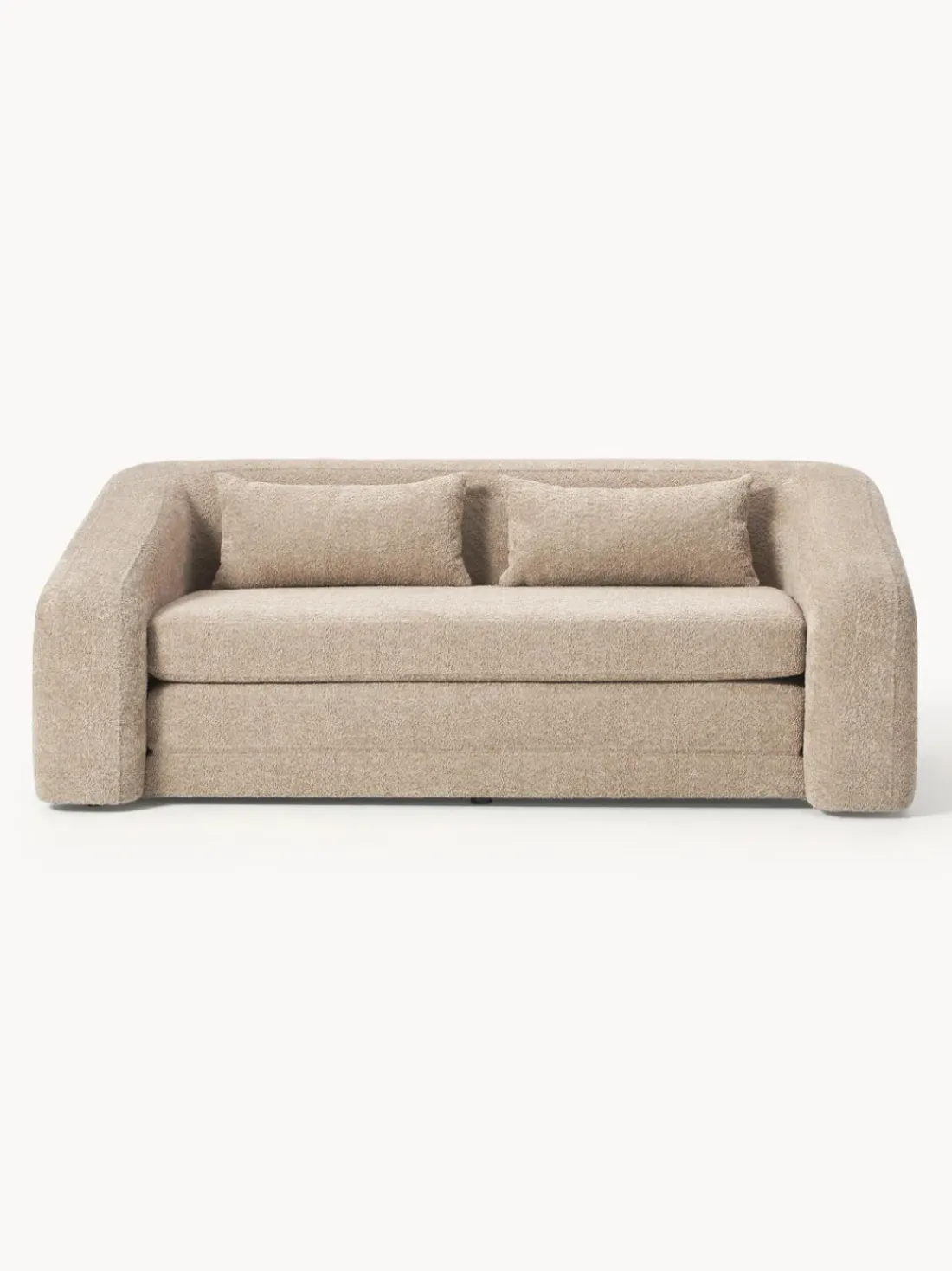 Sofá cama de borreguillo bouclé Eliot (2 plazas)