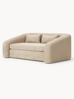 Sofá cama de borreguillo bouclé Eliot (2 plazas)