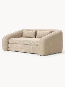 Sofá cama de borreguillo bouclé Eliot (2 plazas)