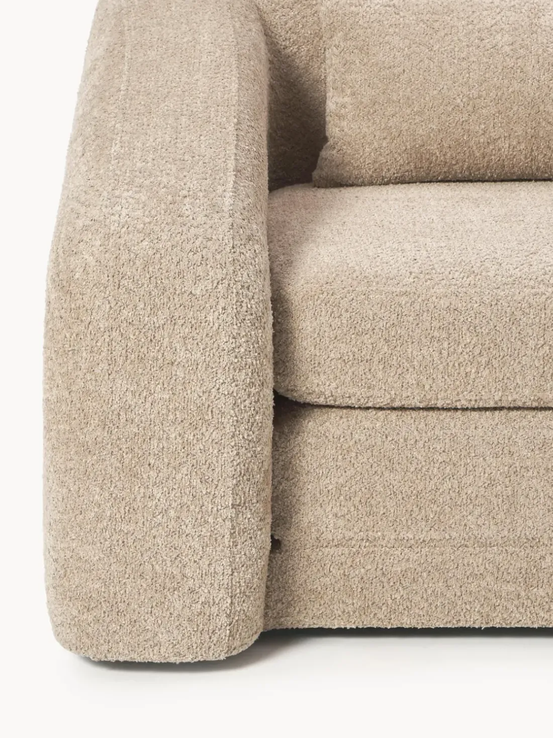 Sofá cama de borreguillo bouclé Eliot (2 plazas)