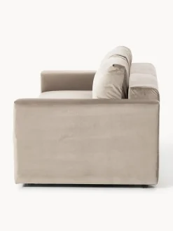 Sofá cama de terciopelo Tasha (3 plazas), con espacio de almacenamiento