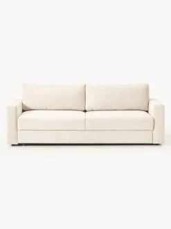 Sofá cama de terciopelo Tasha (3 plazas), con espacio de almacenamiento