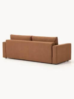 Sofá cama en tejido bouclé Tasha (3 plazas), con espacio de almacenamiento