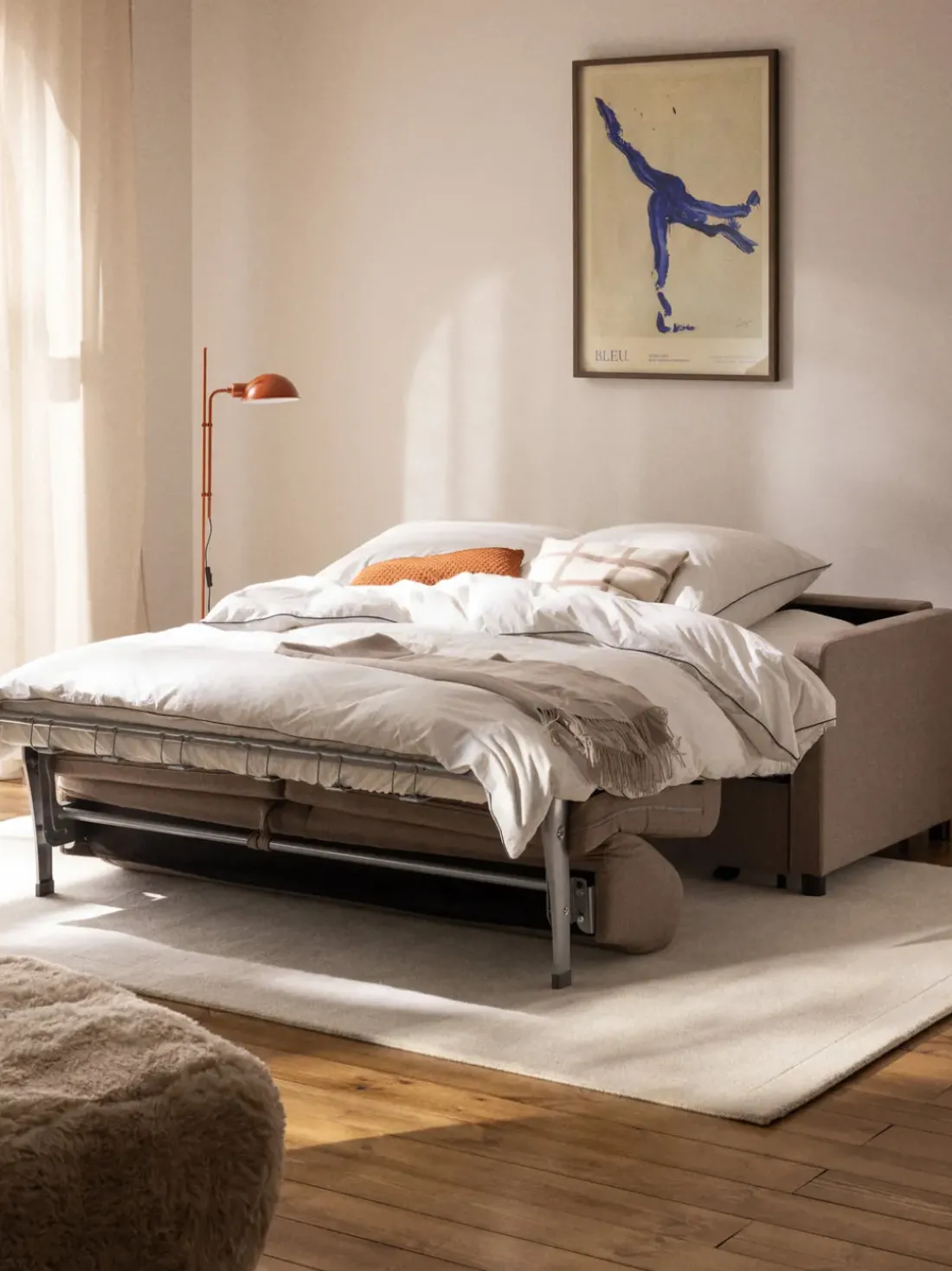 Sofá cama Morgan, con colchón (2 plazas)