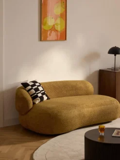 Sofá de borreguillo bouclé Alba (2 plazas)