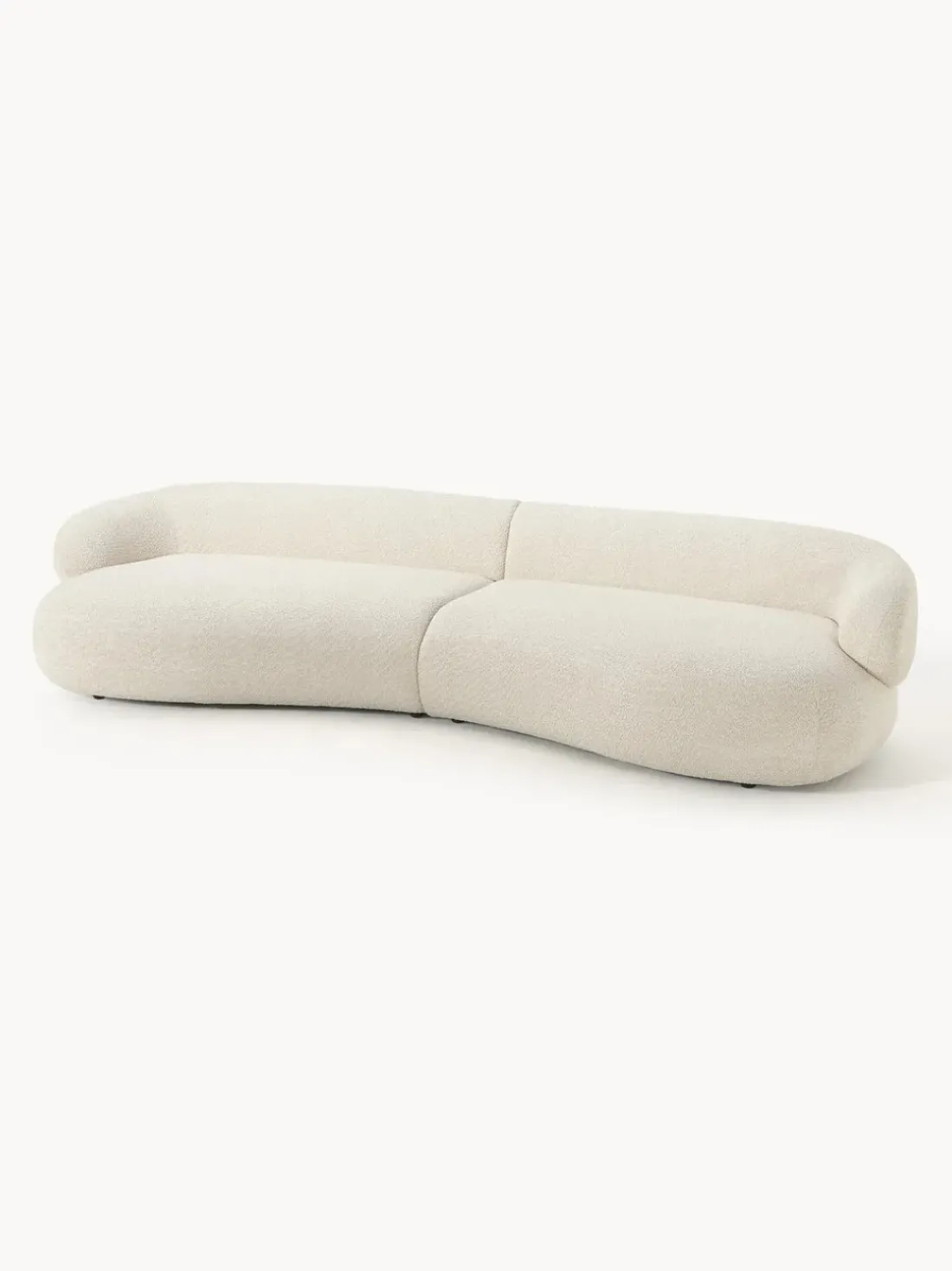 Sofá de borreguillo bouclé Alba (4 plazas)