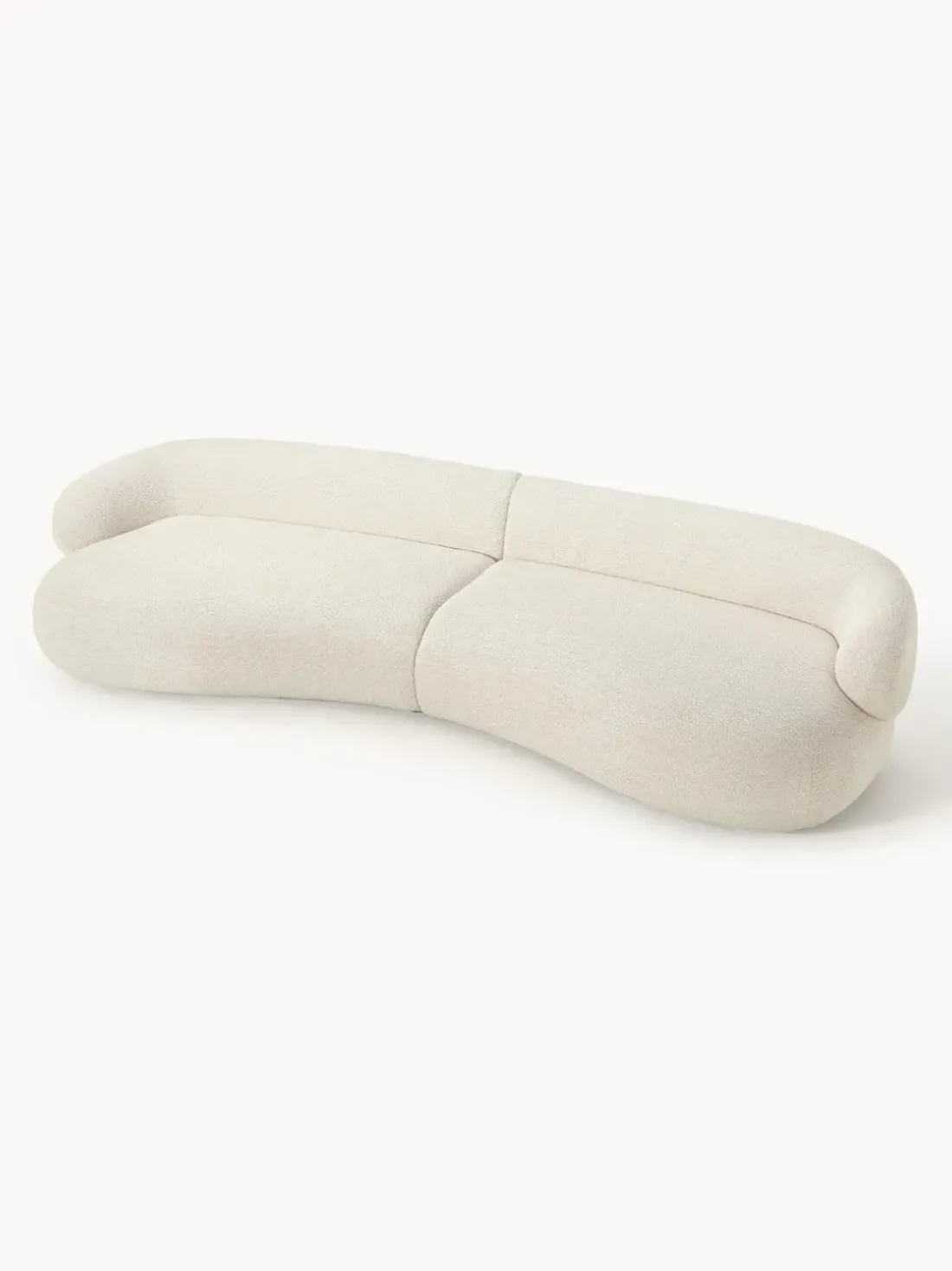 Sofá de borreguillo bouclé Alba (4 plazas)