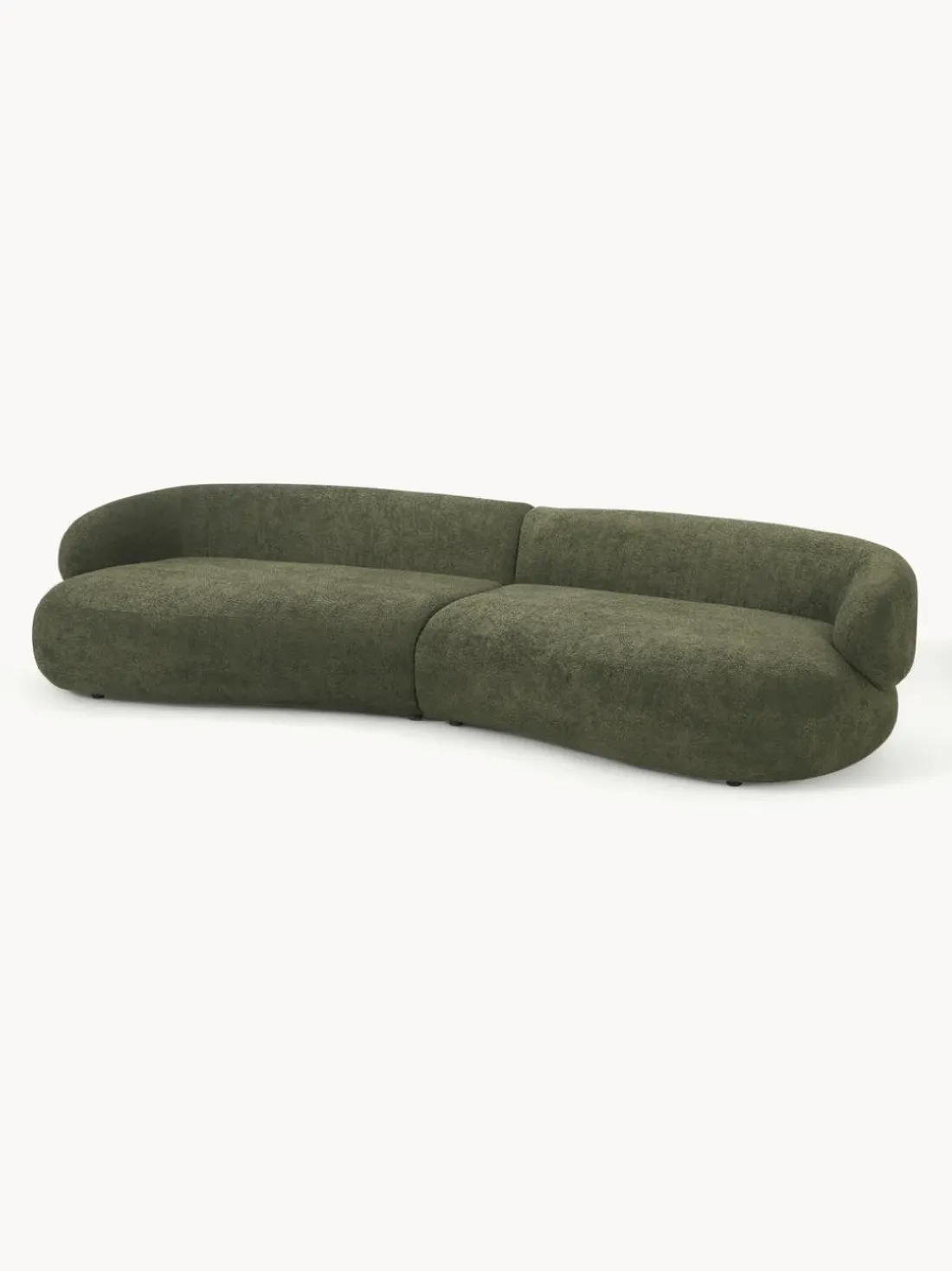 Sofá de borreguillo bouclé Alba (4 plazas)