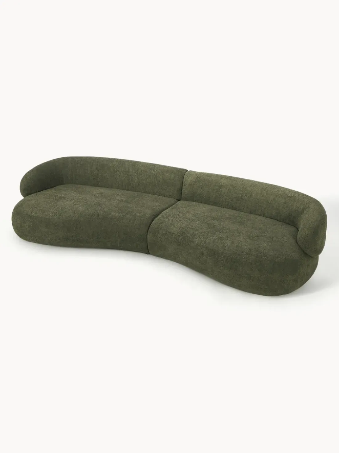 Sofá de borreguillo bouclé Alba (4 plazas)