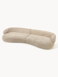 Sofá de borreguillo bouclé Alba (4 plazas)