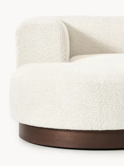 Sofá modular con reposapiés de borreguillo bouclé Natalie (3 plazas)