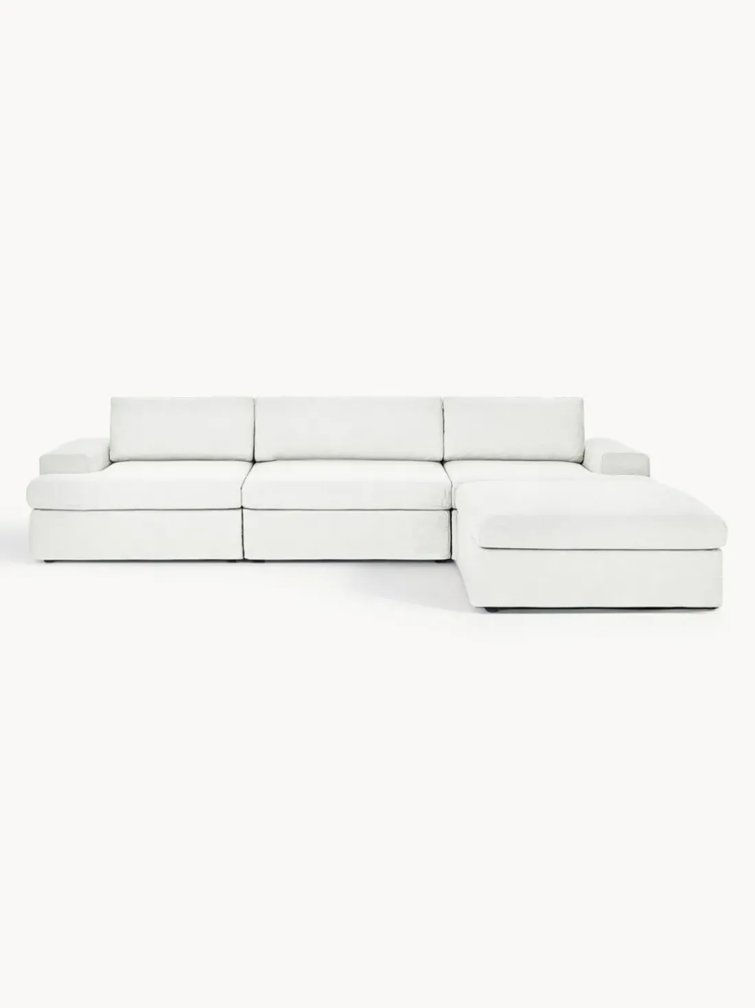 Sofá modular con reposapiés izquierdo/derecho Russell (4 plazas), desenfundable